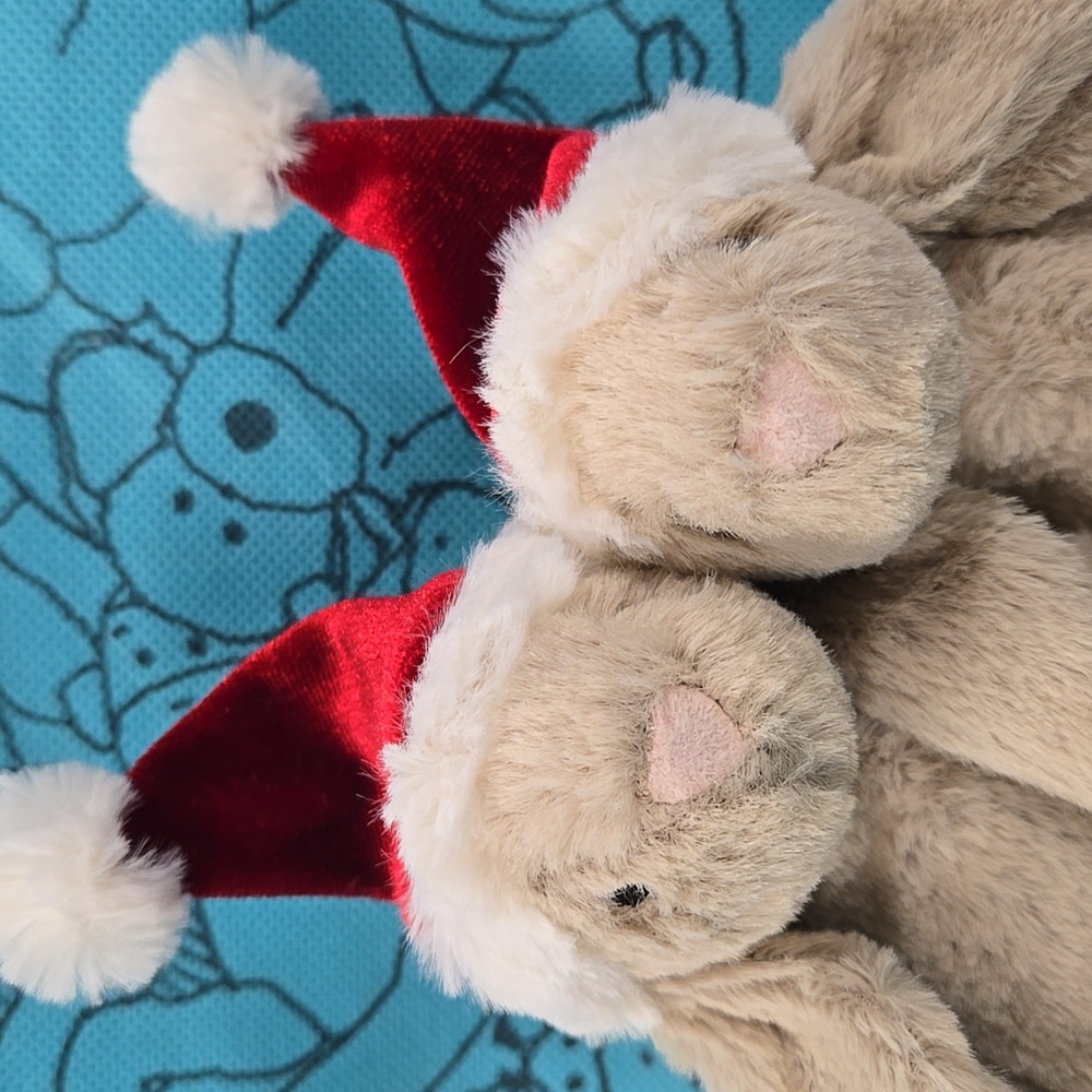 RETIRED NWT Tiny Bashful Christmas Bunny Decorations/ ONE LEFT!